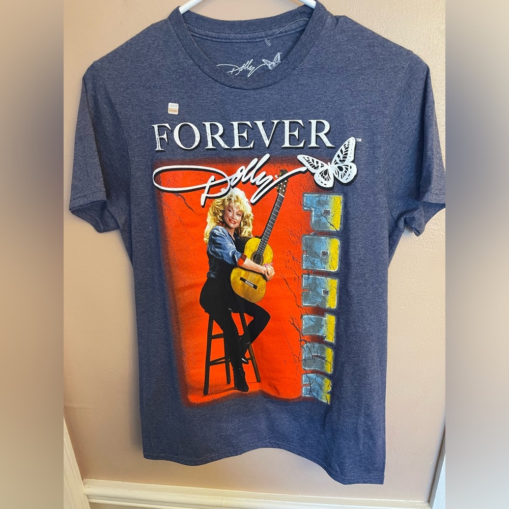 Dolly Parton New Forever Dolly Graphic Gray T-shirt Womens S New